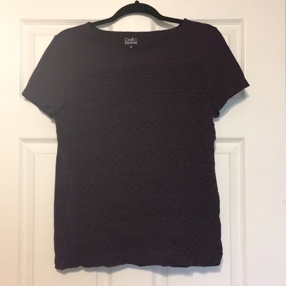 Croft & Barrow | Purple Knit Tee, Size M - Picture 1 of 3